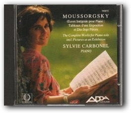 CD Sylvie carbonel joue Moussorgsky